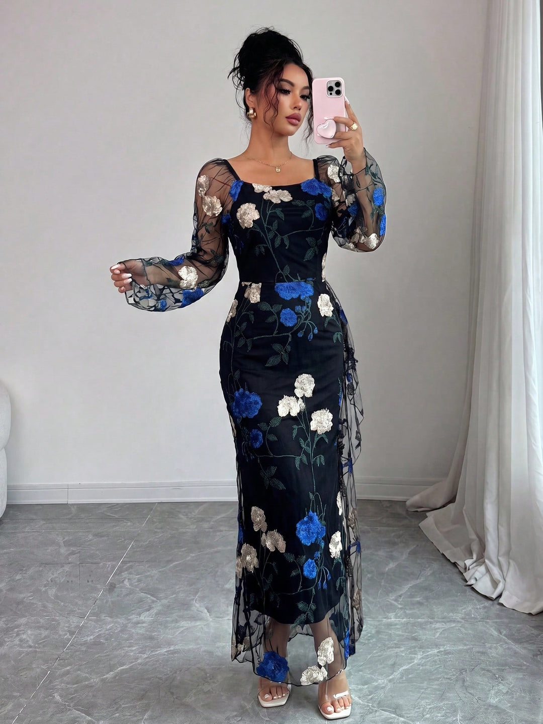 Rochie maxi SHEIN, albastru