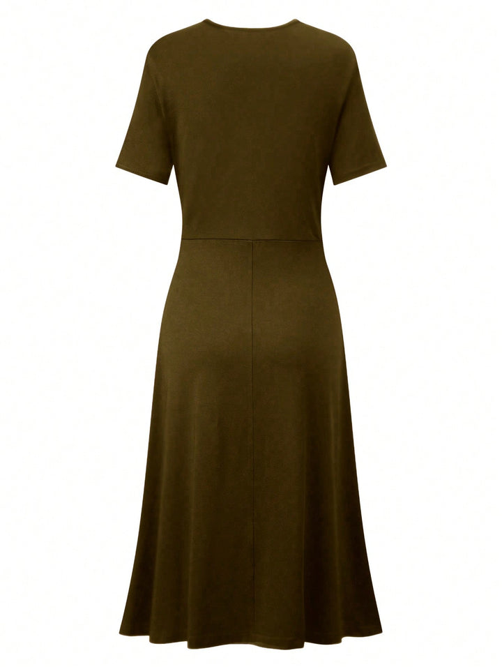 Rochie midi SHEIN, maro