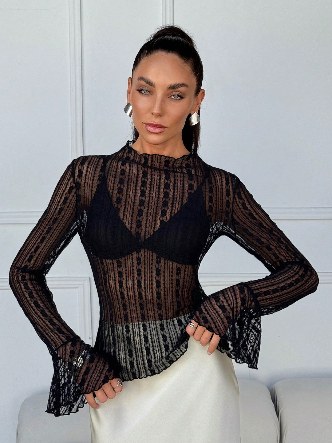 Top SHEIN, negru