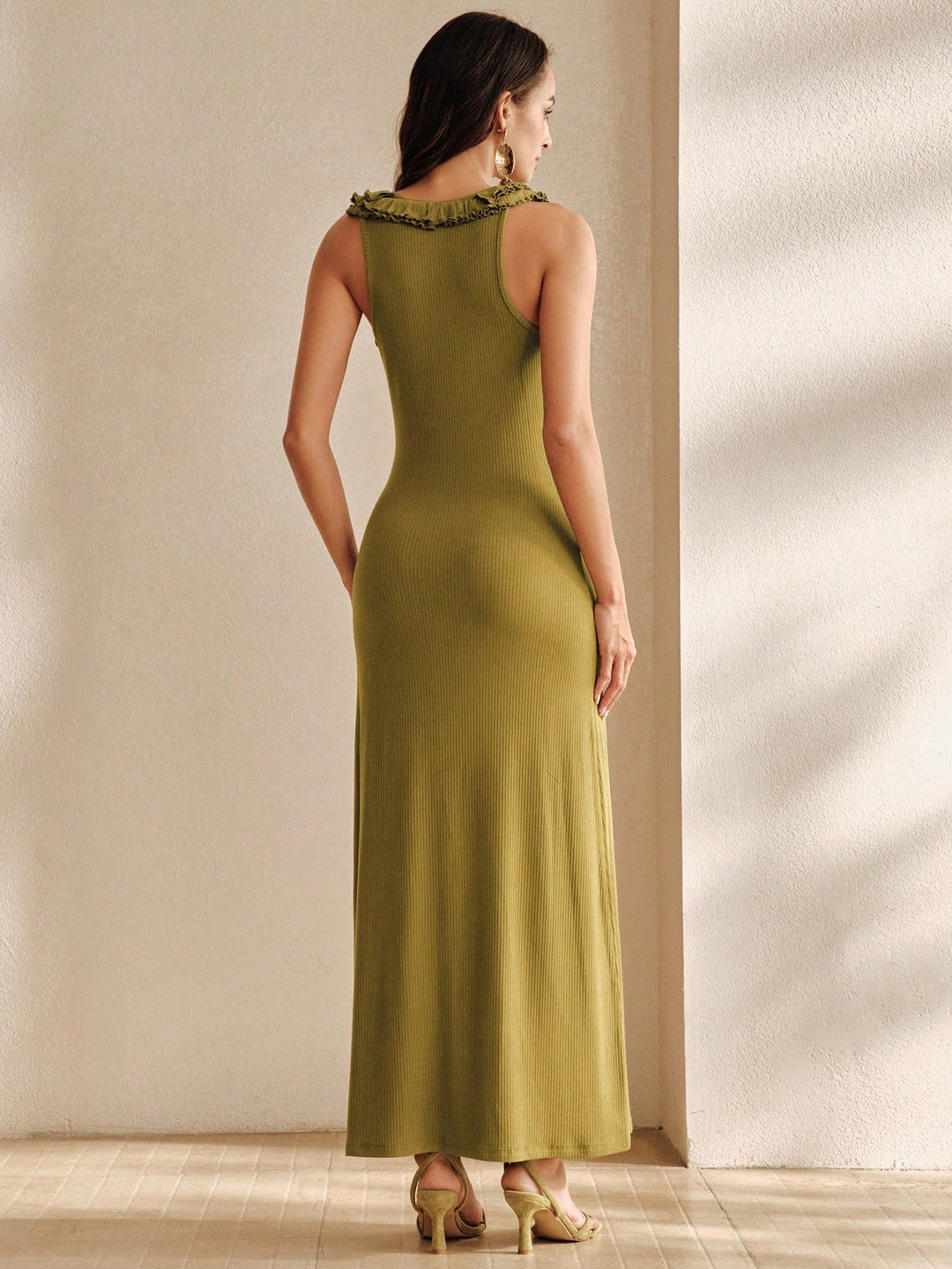 Rochie maxi SHEIN, verde
