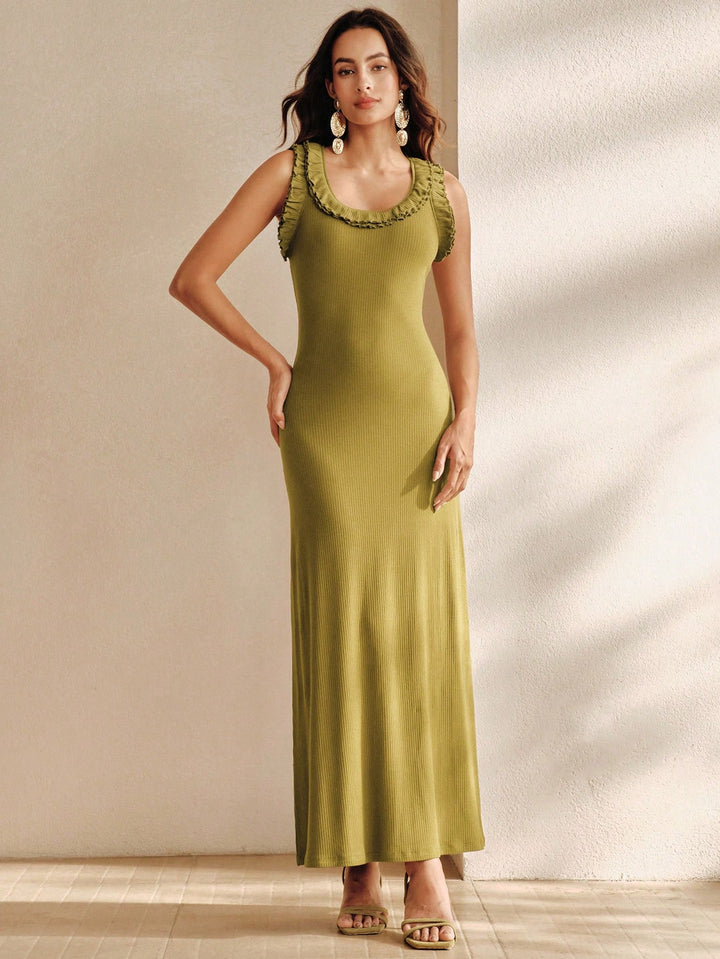 Rochie maxi SHEIN, verde