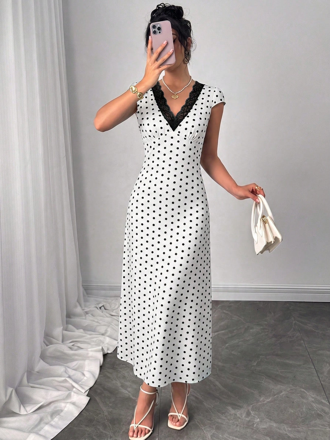 Rochie maxi SHEIN, alb