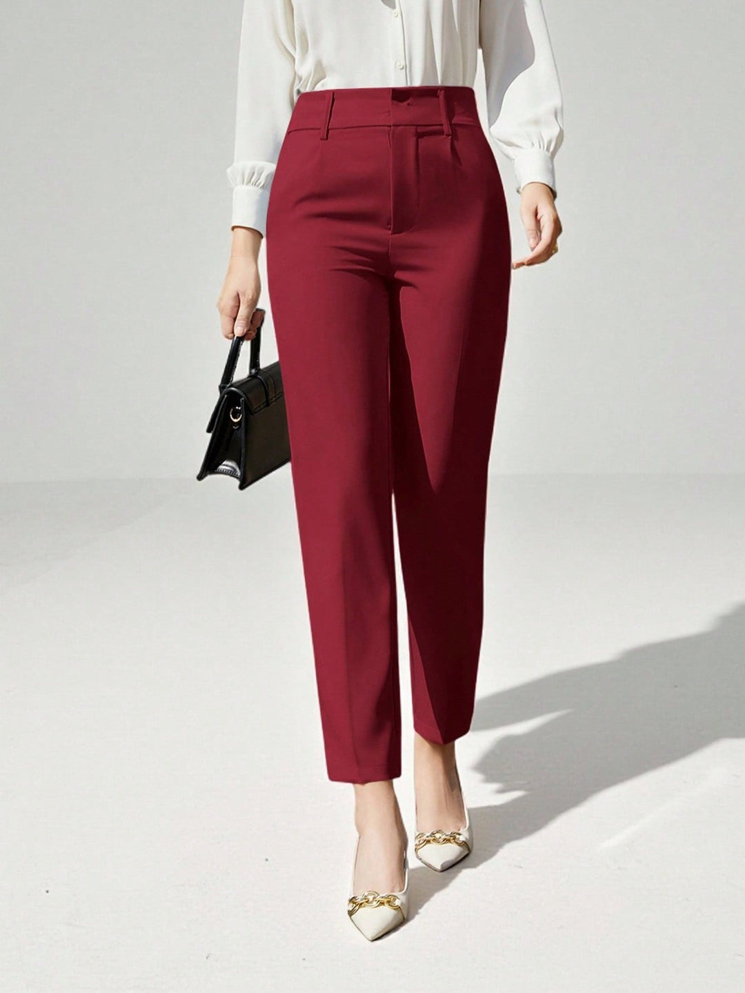Pantalon SHEIN, roșu