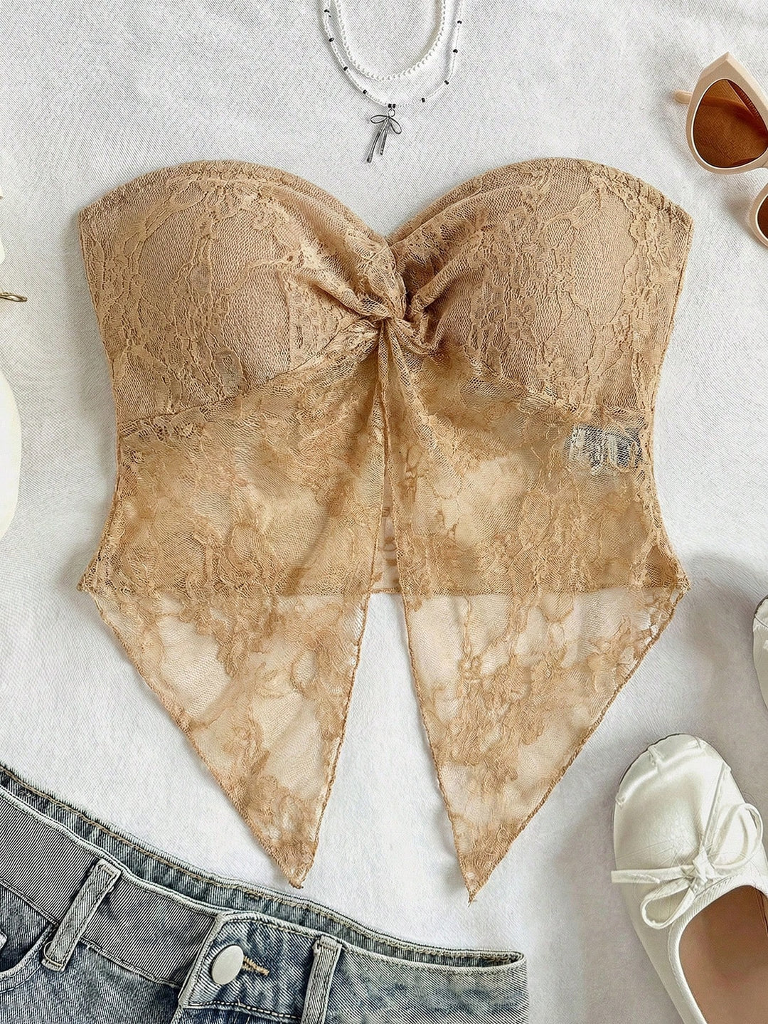 Top SHEIN, kaki