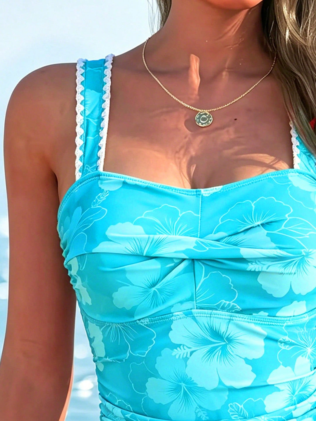 Costum de baie SHEIN, albastru
