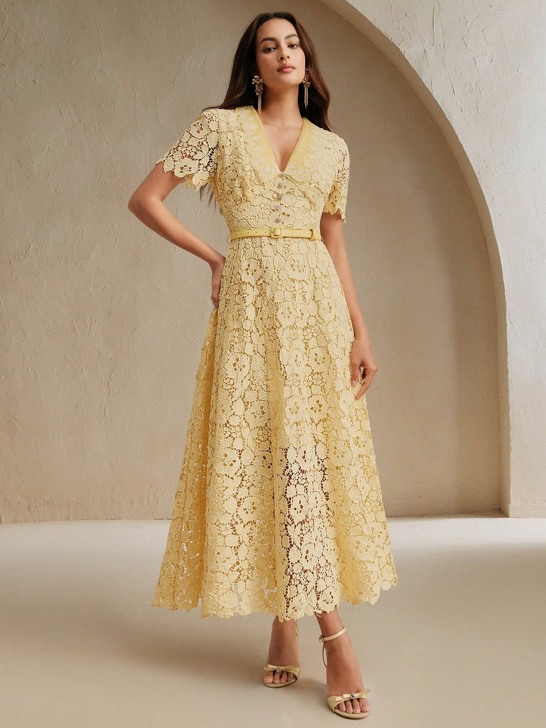 Rochie maxi SHEIN, galben