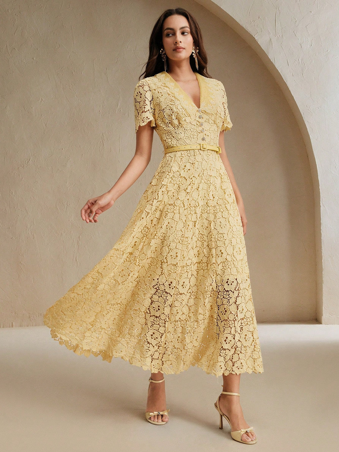 Rochie maxi SHEIN, galben