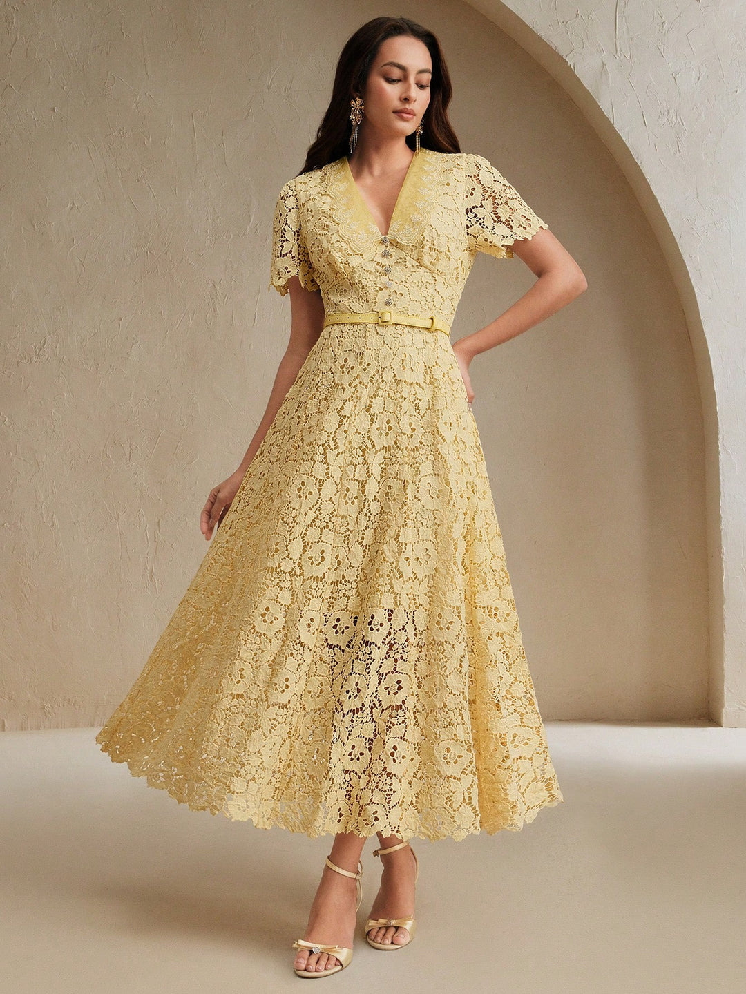 Rochie maxi SHEIN, galben