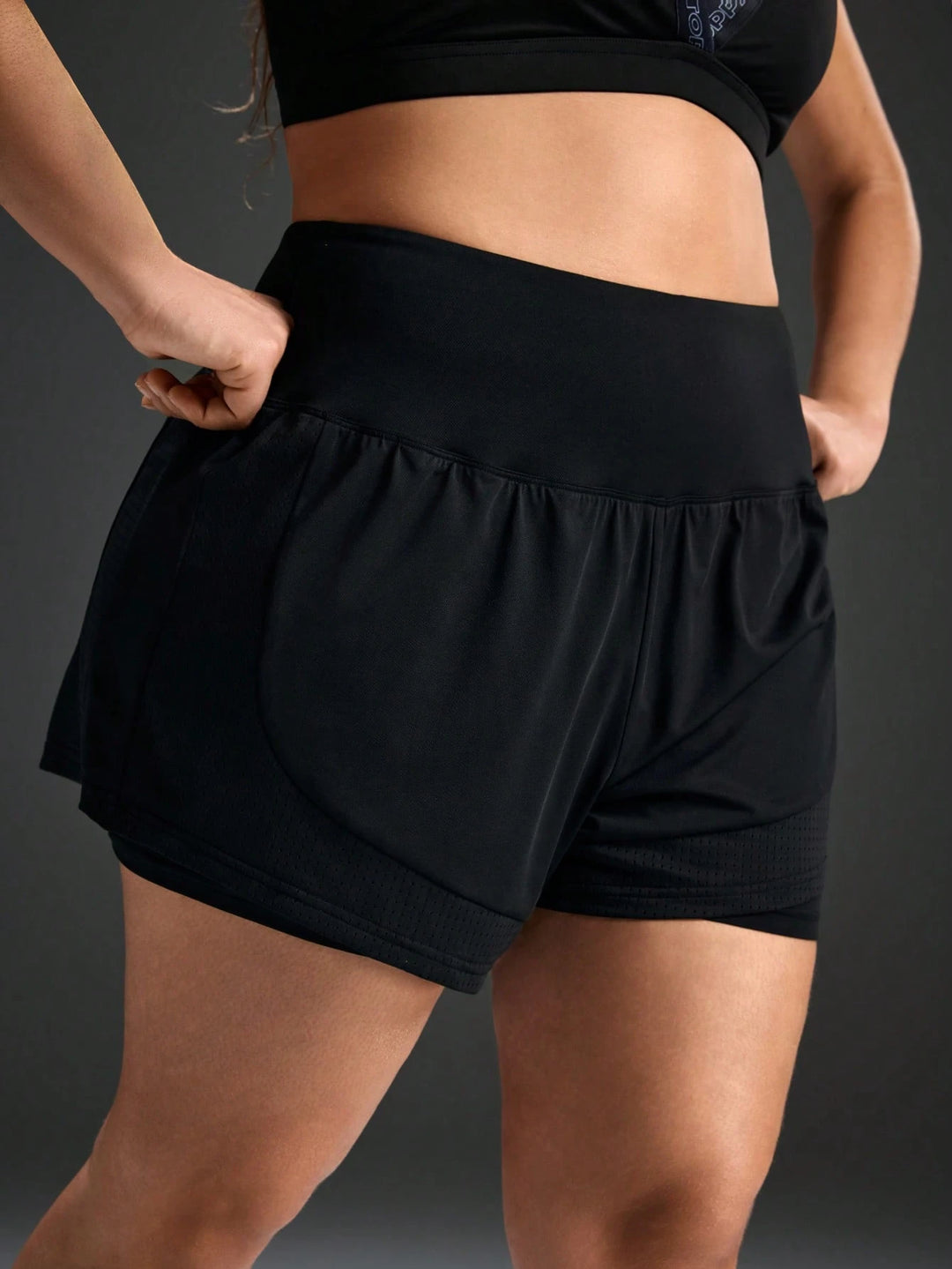Pantaloni scurți SHEIN, negru