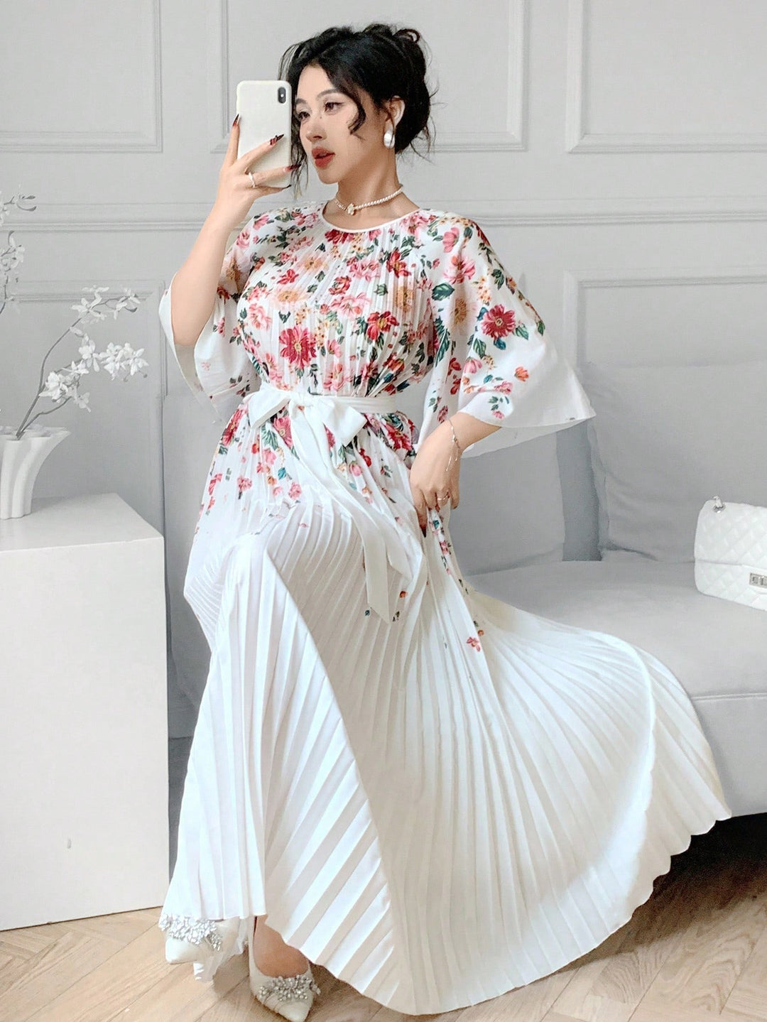 Rochie maxi SHEIN, mix culori