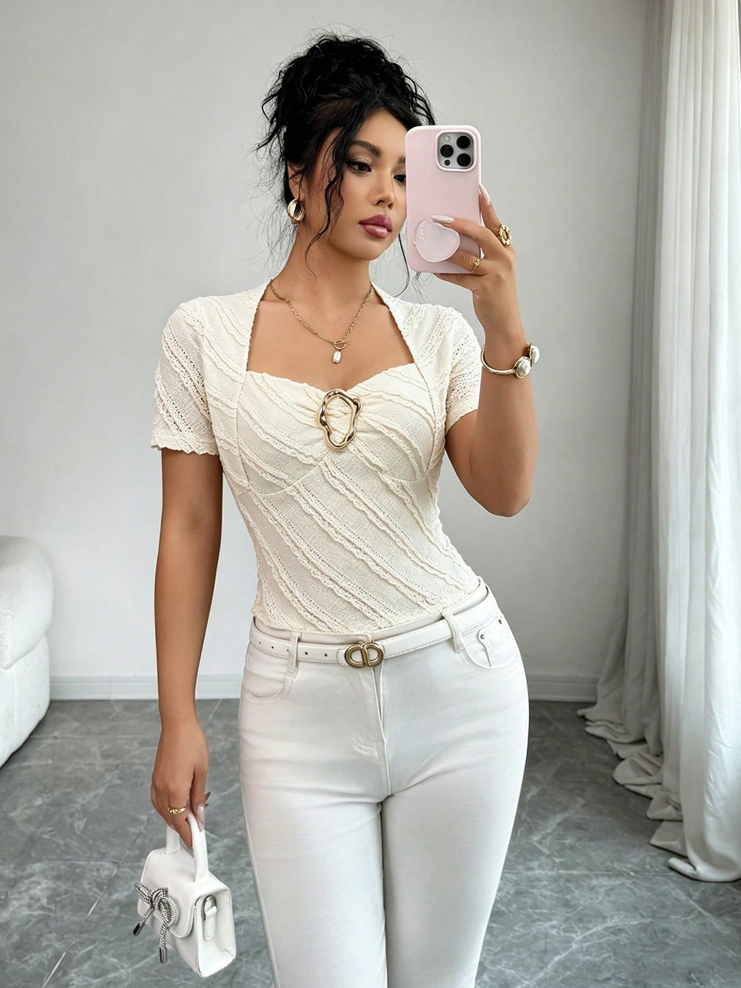 Tricou SHEIN, bej