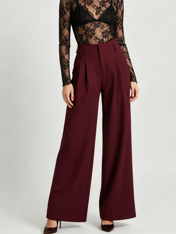 Pantaloni SHEIN, vișiniu