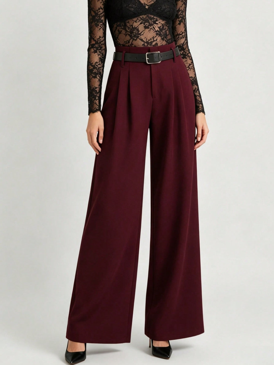 Pantaloni SHEIN, vișiniu
