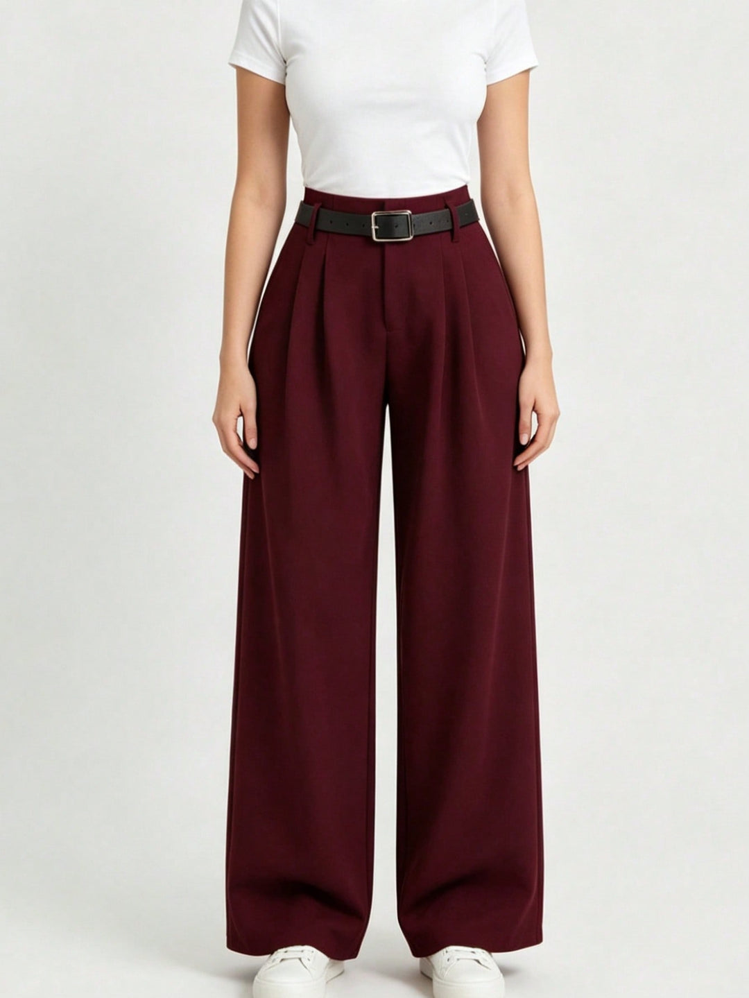 Pantaloni SHEIN, vișiniu