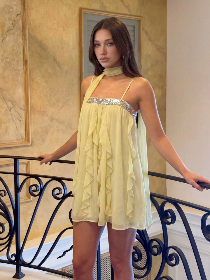 Rochie mini SHEIN, galben