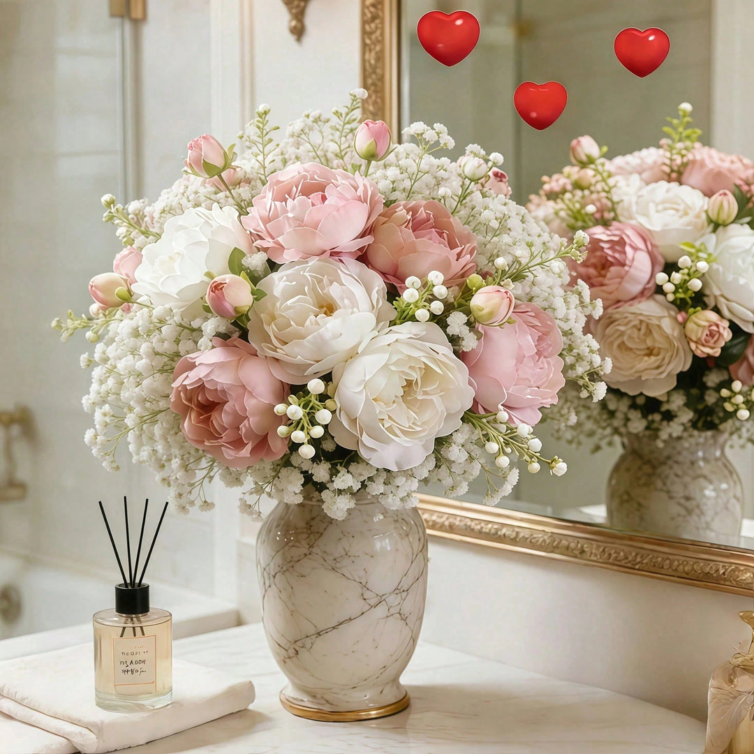 Floari artificiale SHEIN, mix culori