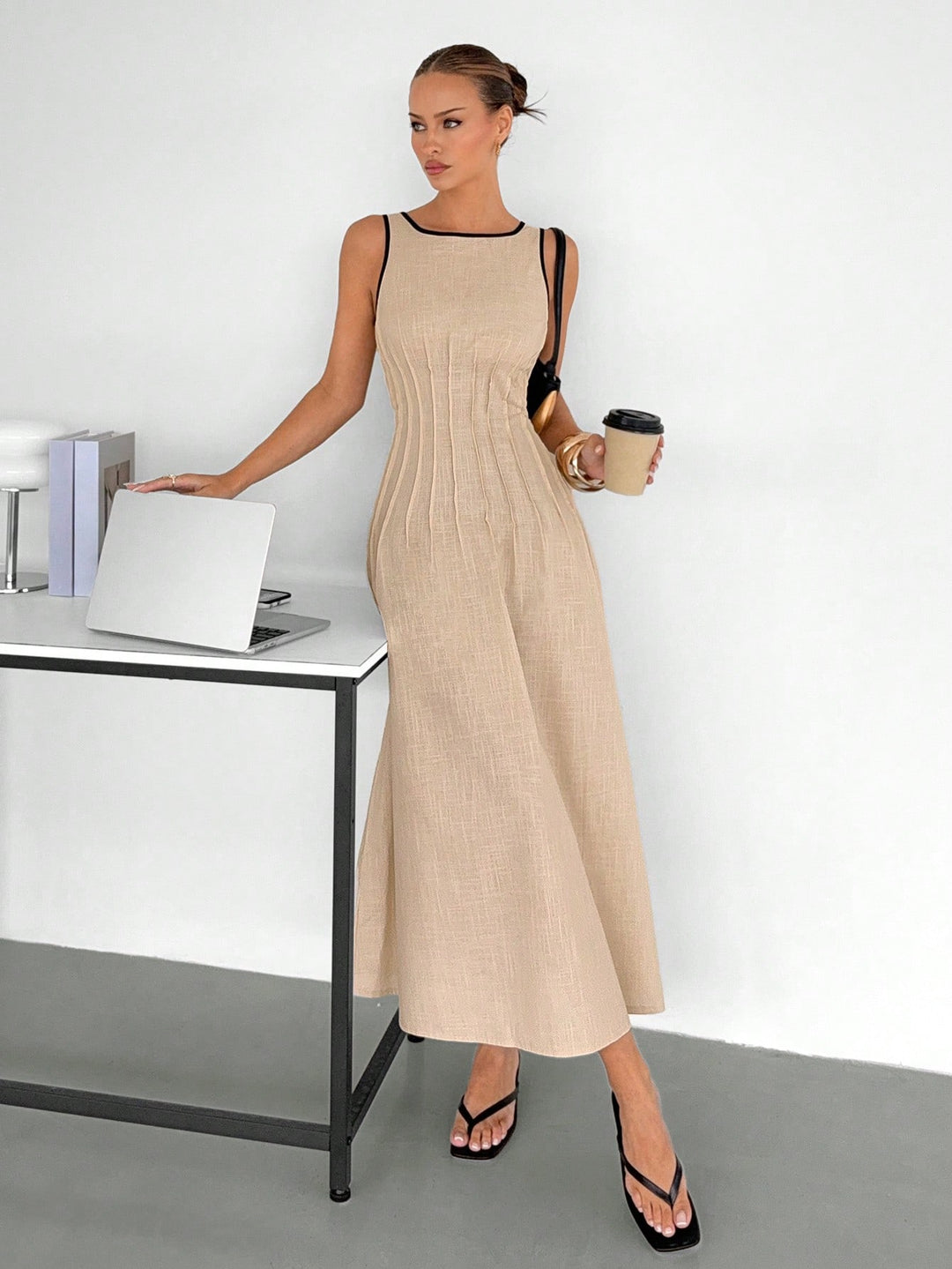 Rochie maxi SHEIN, portocaliu