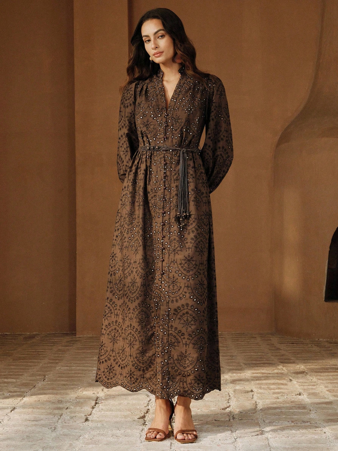 Rochie maxi SHEIN, maro