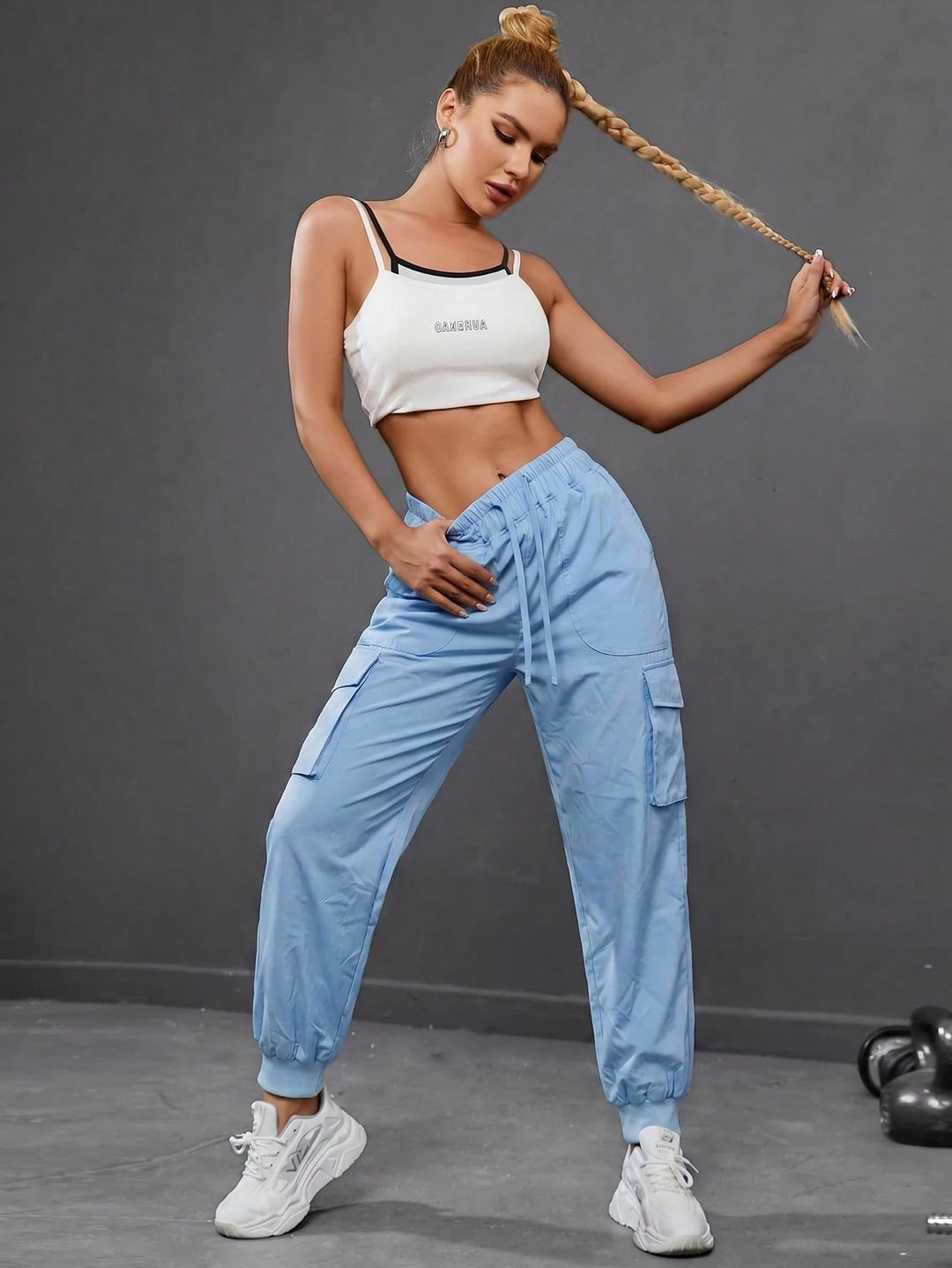 Pantaloni SHEIN, albastru