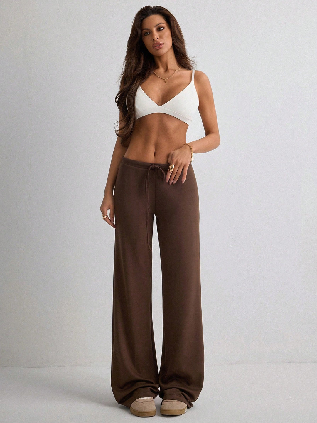 Pantaloni SHEIN, maro