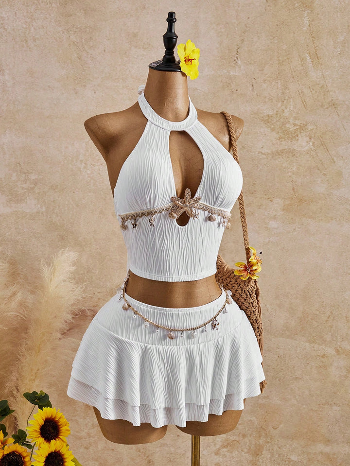 Set bikini SHEIN, alb