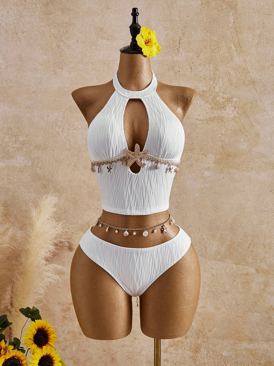 Set bikini SHEIN, alb