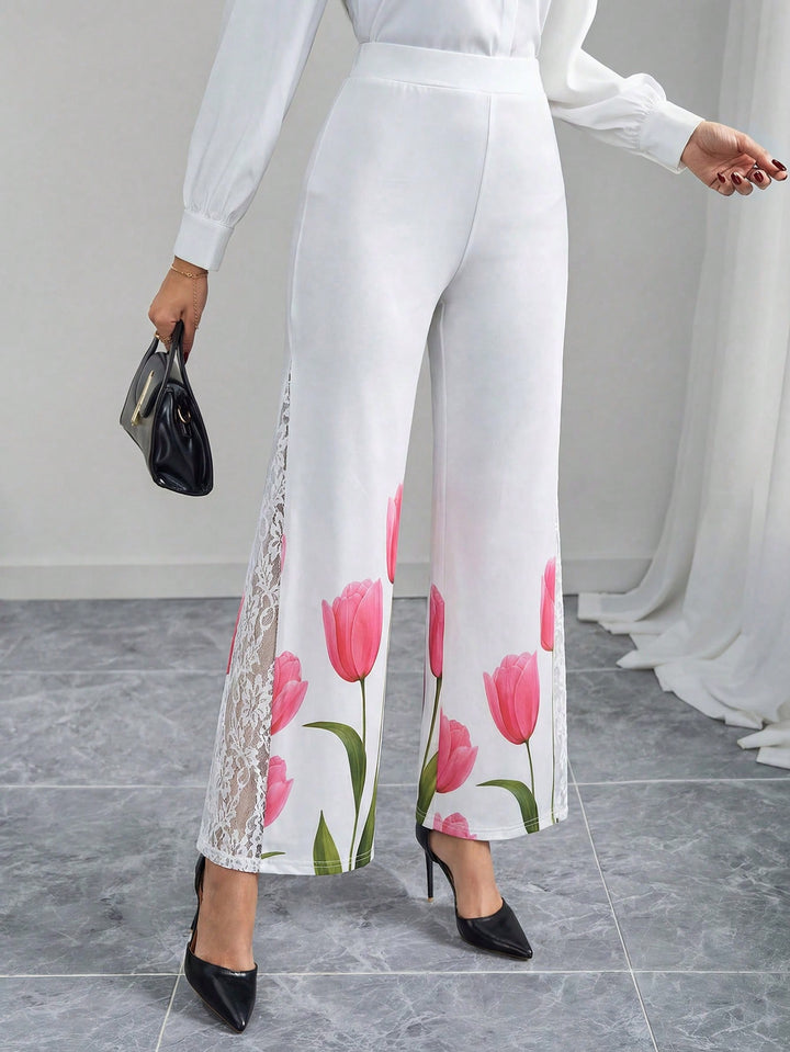 Pantaloni SHEIN, alb