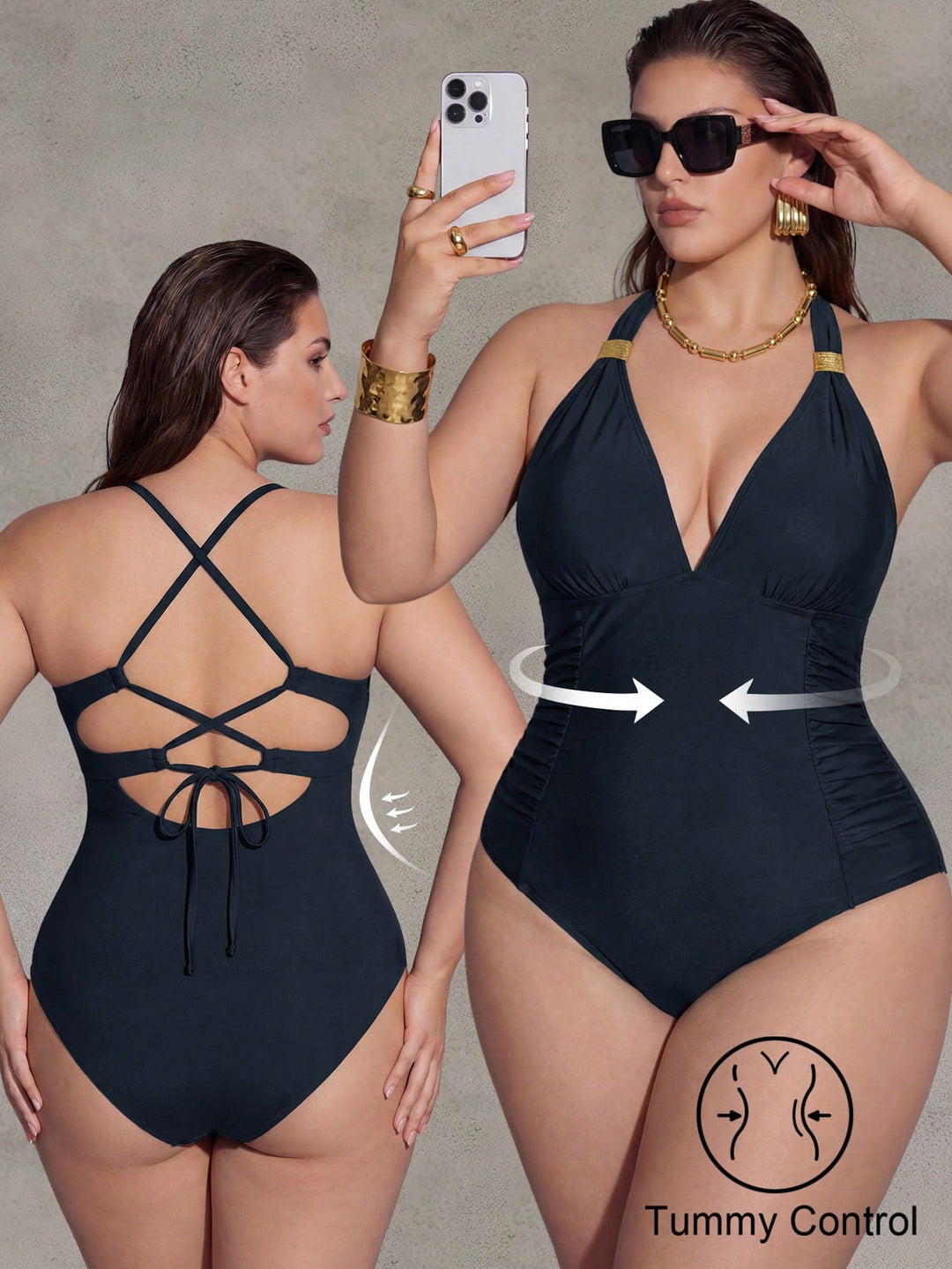 Costum de baie SHEIN, mix culori