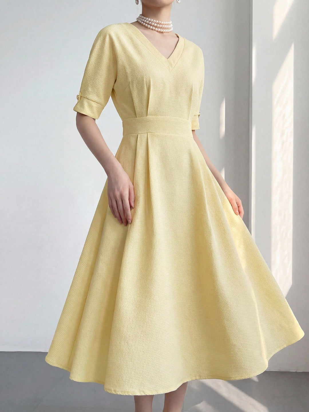 Rochie midi SHEIN, galben