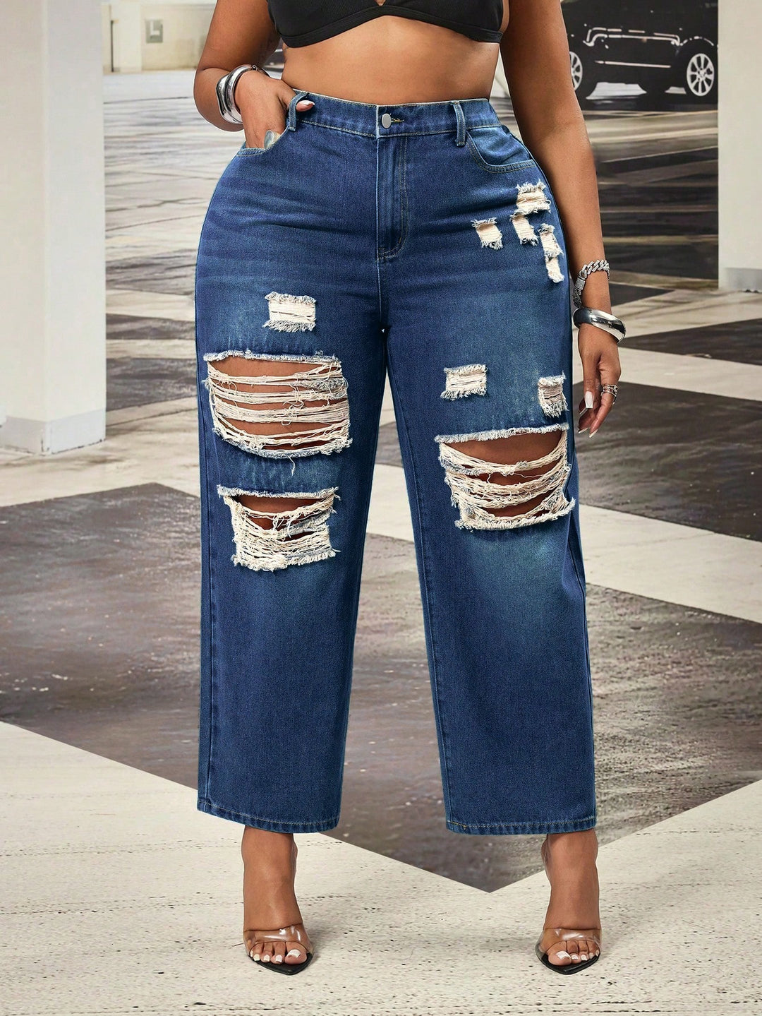 Jeans SHEIN, albastru