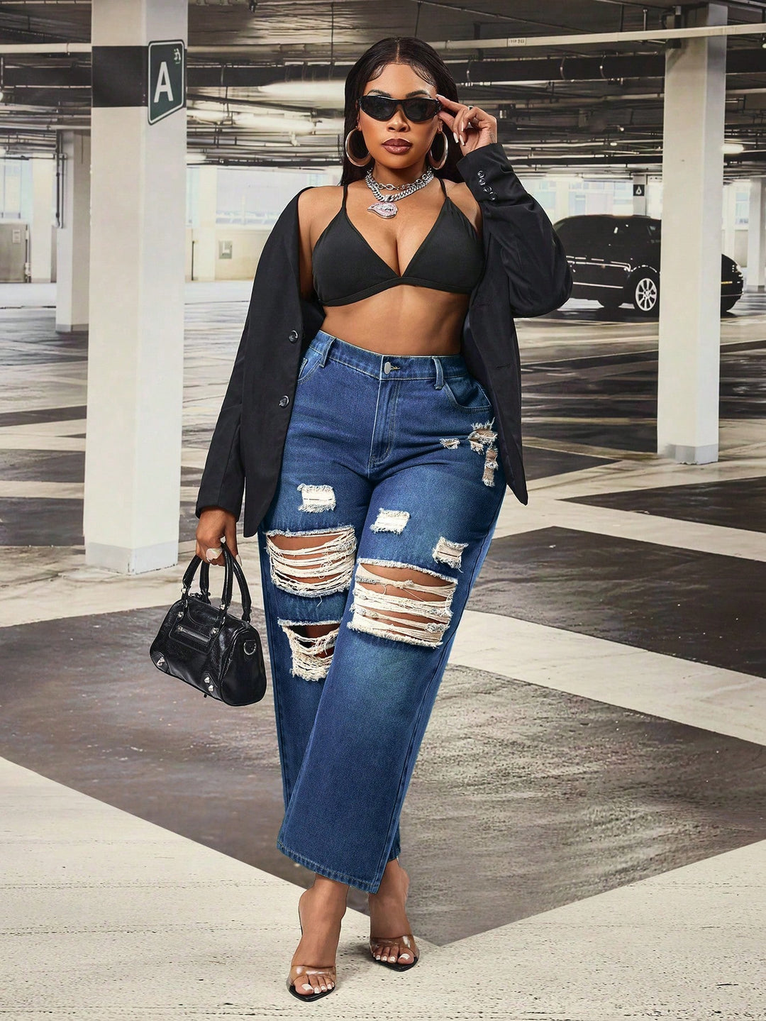 Jeans SHEIN, albastru