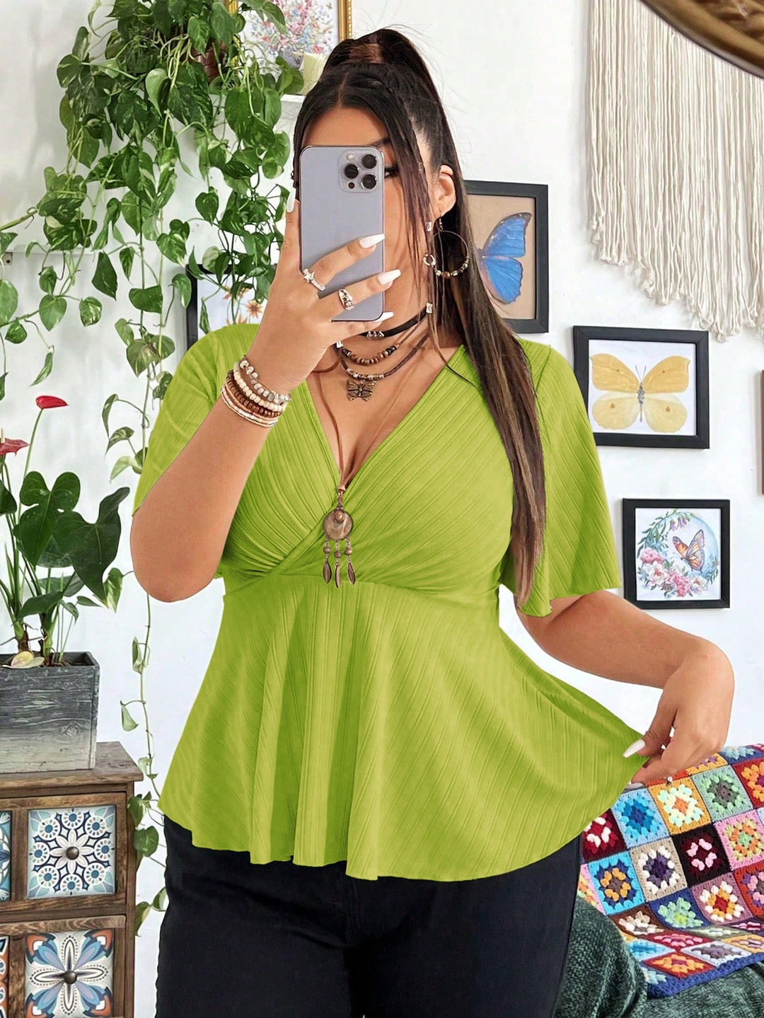 Tricou SHEIN, verde