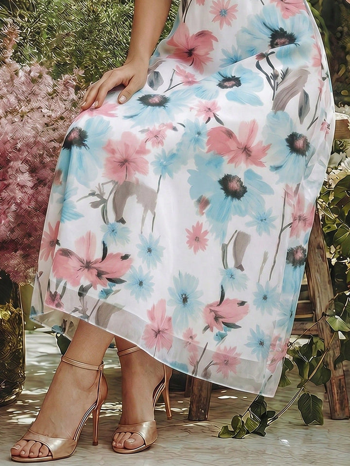 Rochie maxi SHEIN, mix culori