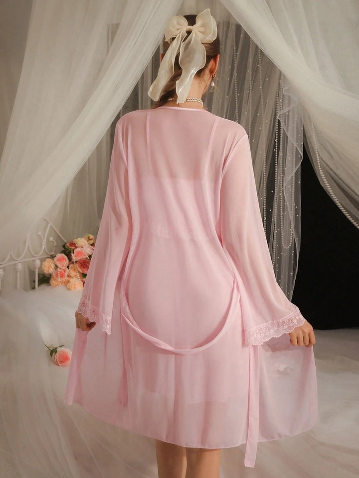 Set rochie și halat SHEIN, roz