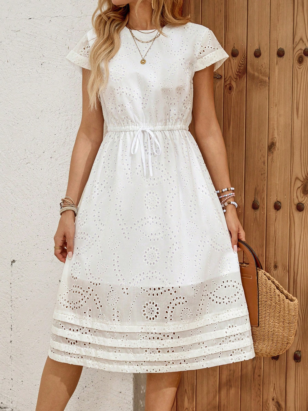 Rochie midi SHEIN, alb