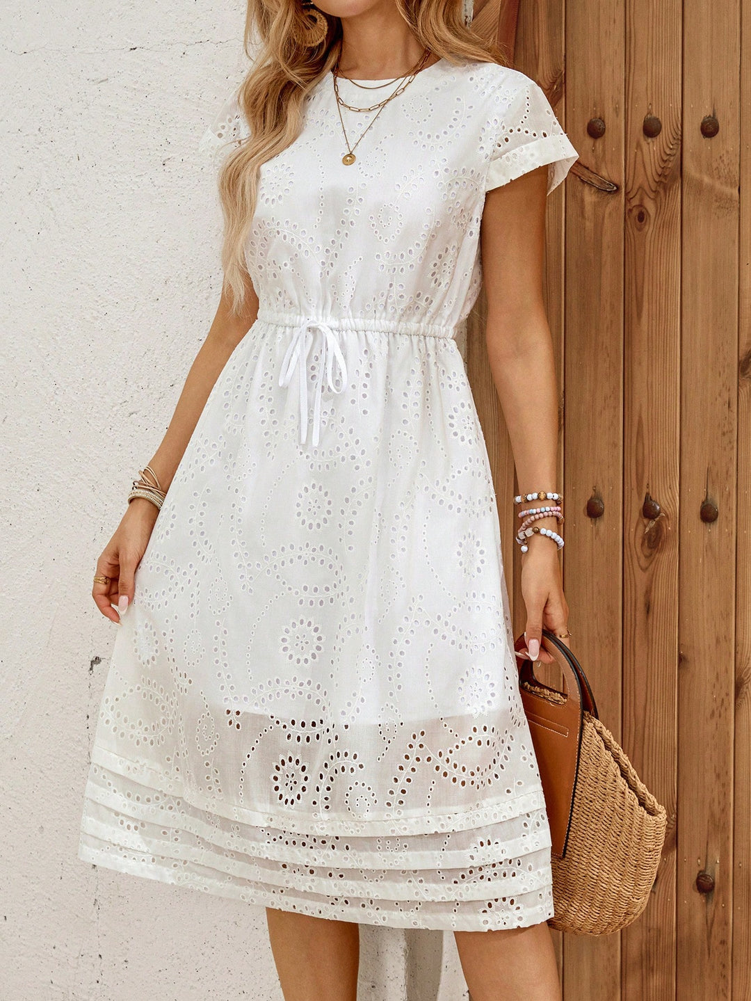 Rochie midi SHEIN, alb