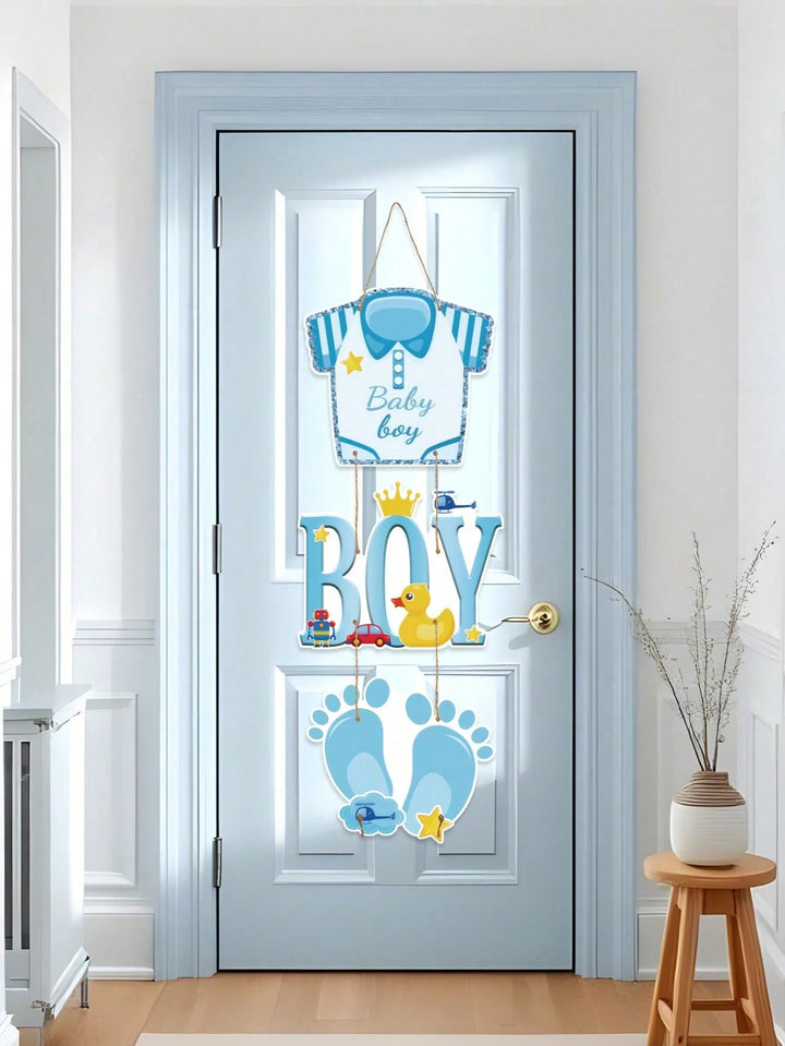 Decoratiune pentru usa din hartie SHEIN, albastru