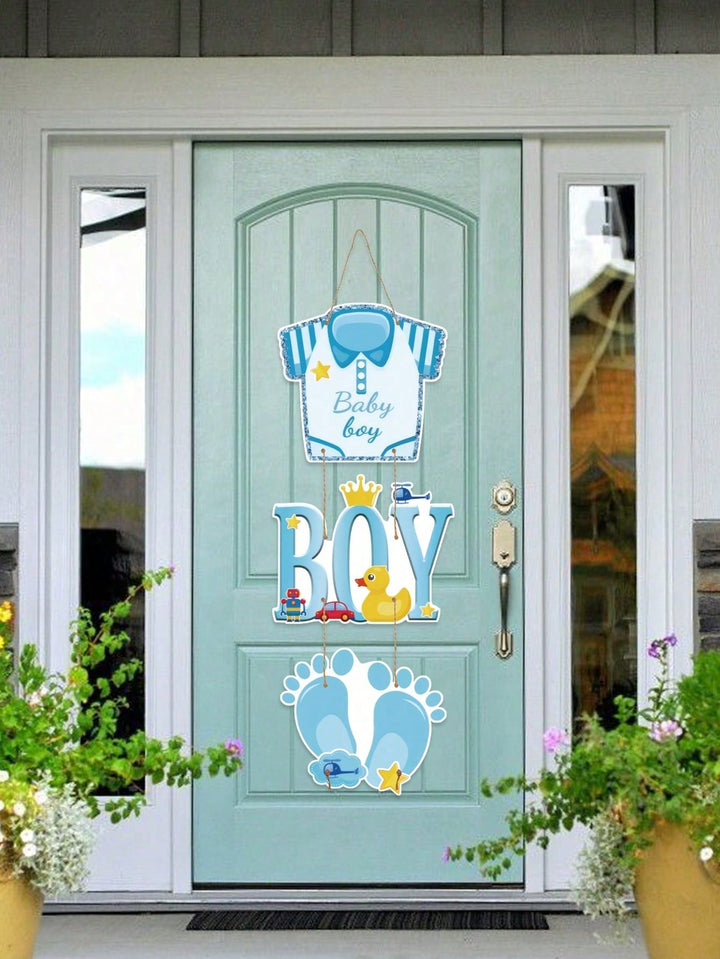 Decoratiune pentru usa din hartie SHEIN, albastru