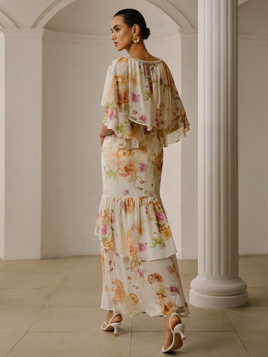 Rochie maxi SHEIN, portocaliu