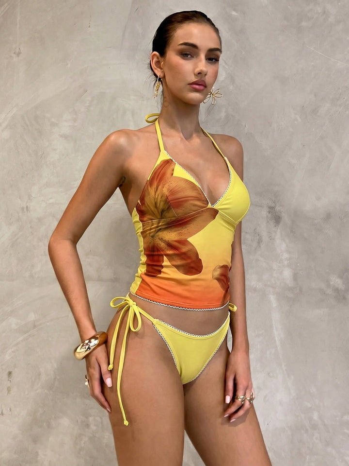 Costum de baie SHEIN, galben