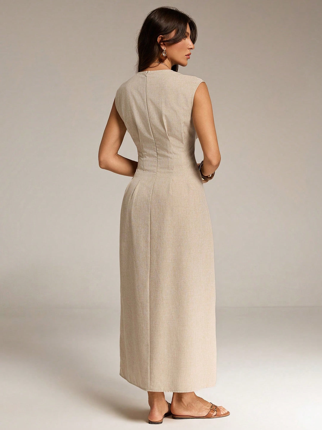 Rochie midi SHEIN, bej