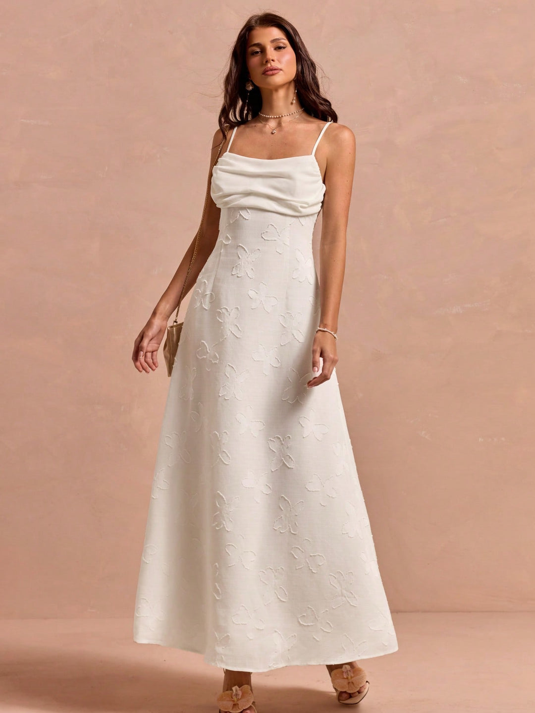 Rochie maxi SHEIN, alb