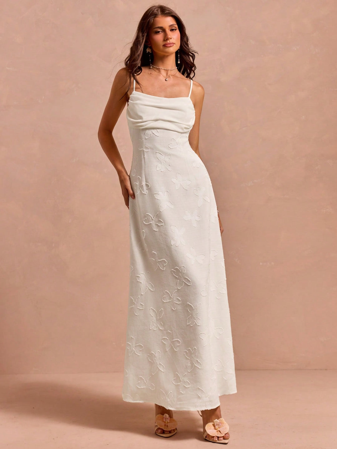 Rochie maxi SHEIN, alb