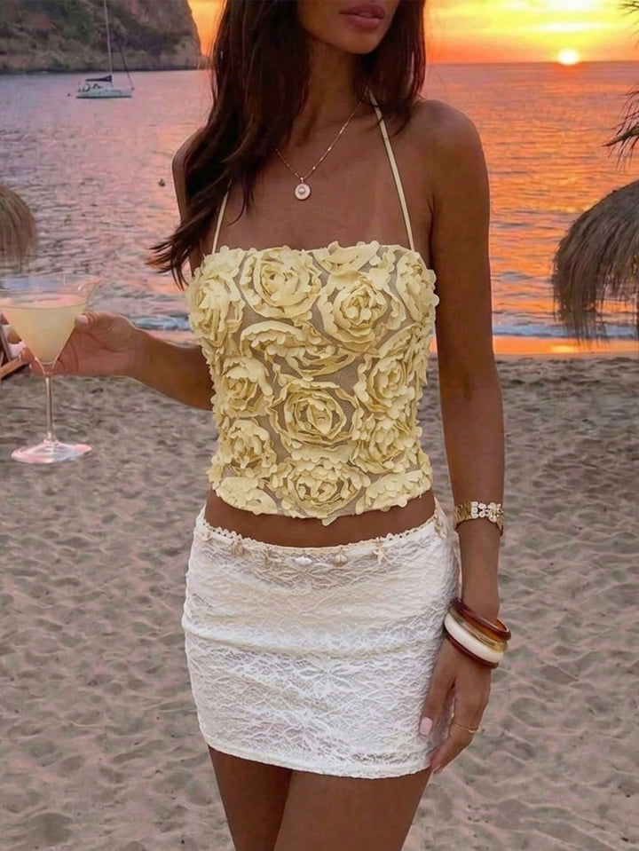Top SHEIN, galben