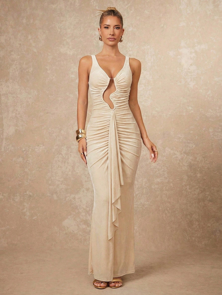 Rochie maxi SHEIN, bej