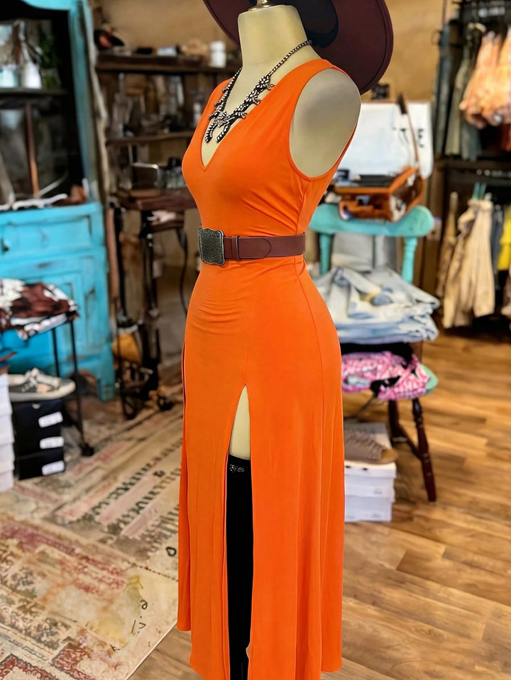 Rochie maxi SHEIN, portocaliu