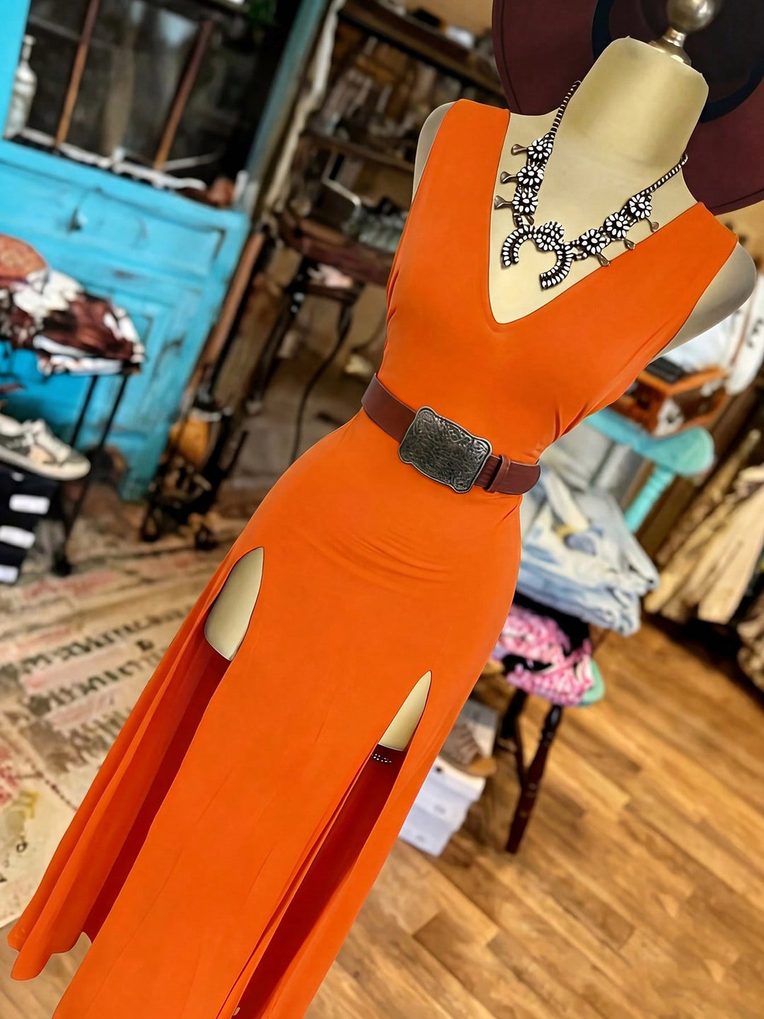 Rochie maxi SHEIN, portocaliu