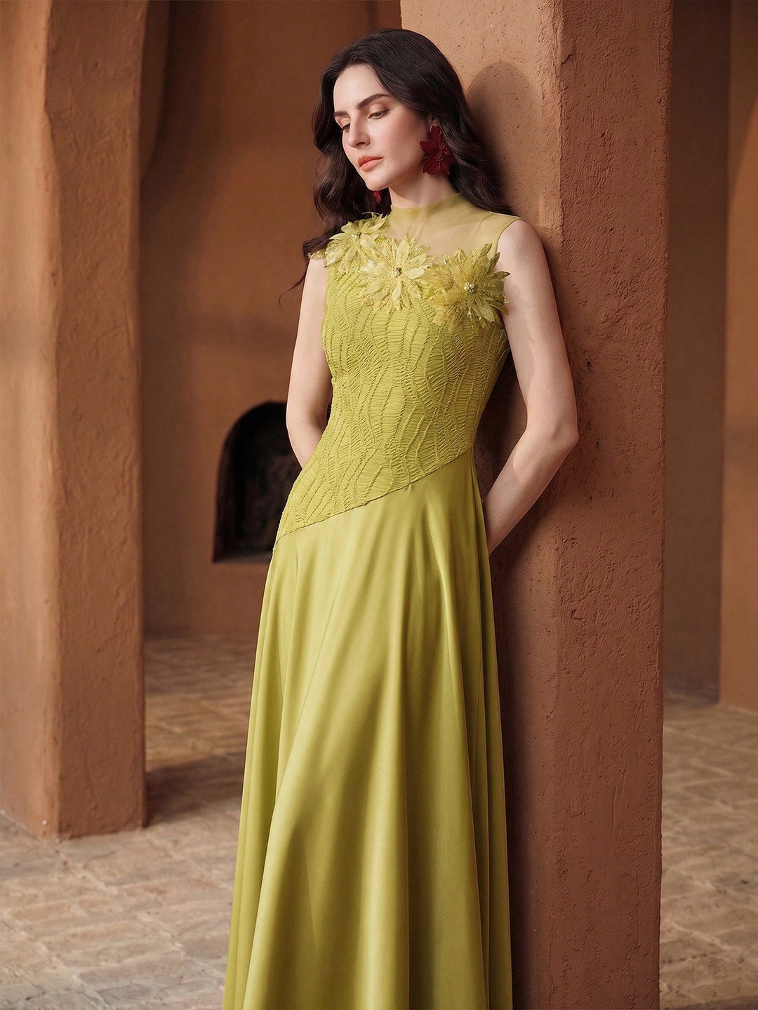 Rochie maxi SHEIN, verde