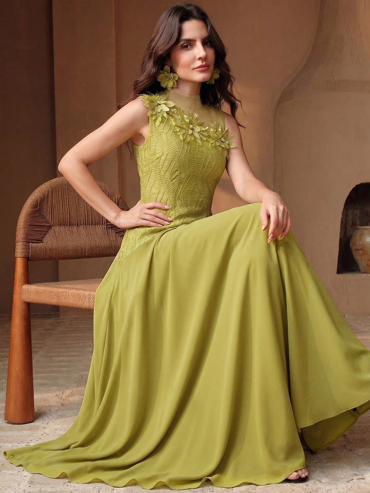 Rochie maxi SHEIN, verde