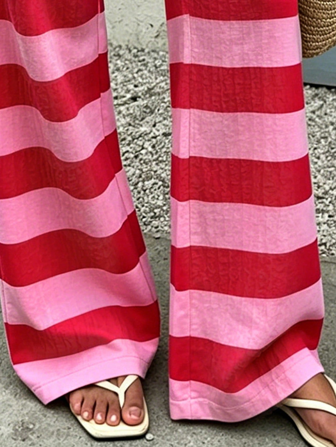 Pantaloni SHEIN, alb